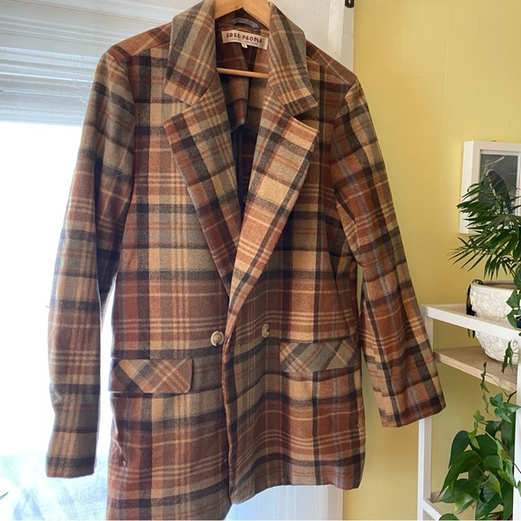 Free People Jackets & Blazers - Free People | Plaid Pea Coat